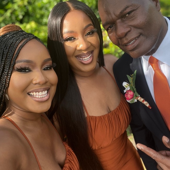 Elegant Rust Halter Maxi Dress - Picture 4 of 5